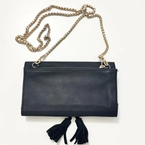 Street Level Black Suede Mini Crossbody Purse Wallet Clutch (4.5 x 7.5 inches) - Picture 4 of 8